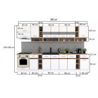 Bucatarie COSSY NEW 340 Stejar Sonoma